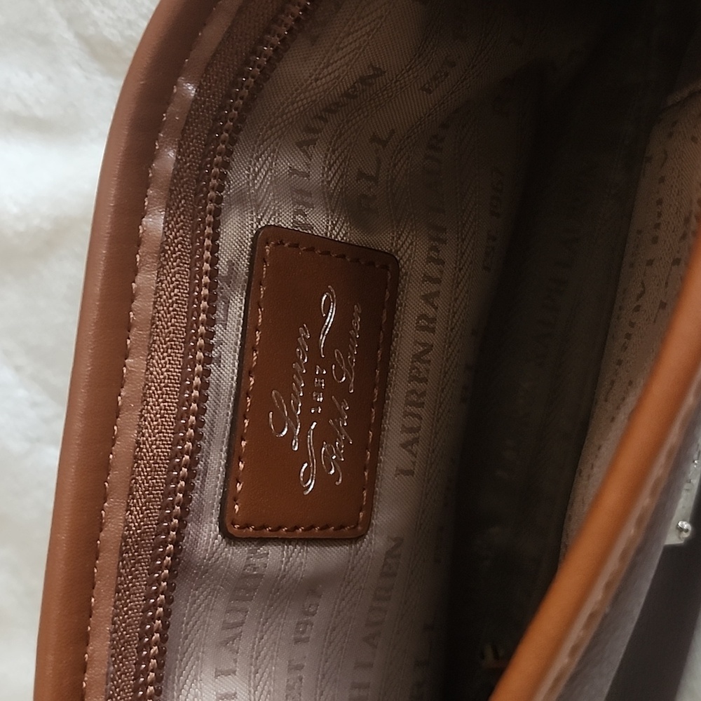Ralph Lauren Deep Burgundy and Brown Crossbody Bag - Picture 6 of 16